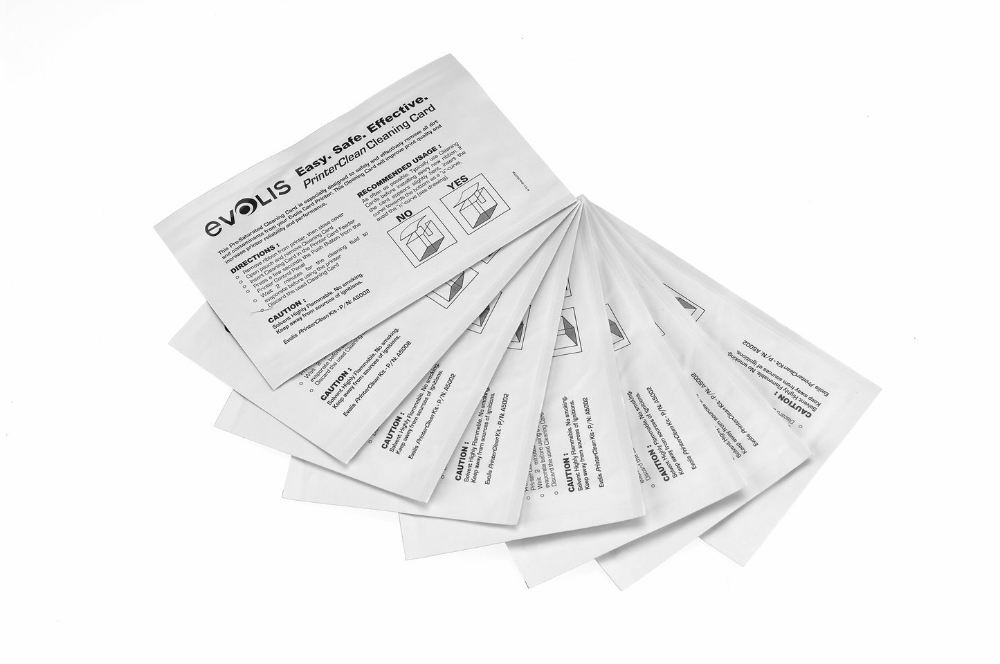 Evolis A5002 Printerclean - 50 Pre-Satured Cards