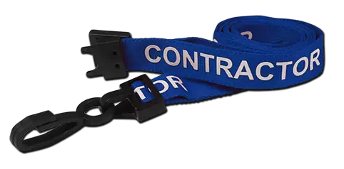 CONTRACTOR Pre-Printed Lanyards - pack 100