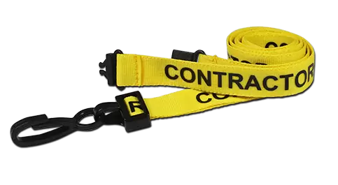 CONTRACTOR Pre-Printed Lanyards - pack 100