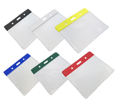 Clear Plastic Pass Holders - Landscape/Medium