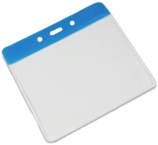 Clear Plastic Pass Holders - Landscape/Medium