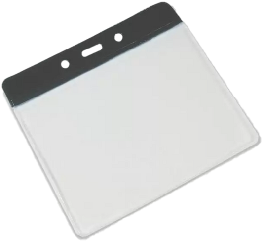 Clear Plastic Pass Holders - Landscape/Medium