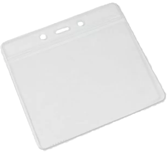 Clear Plastic Pass Holders - Landscape/Medium