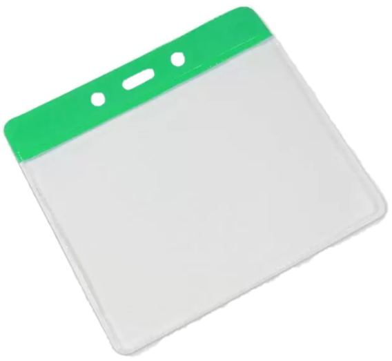 Clear Plastic Pass Holders - Landscape/Medium