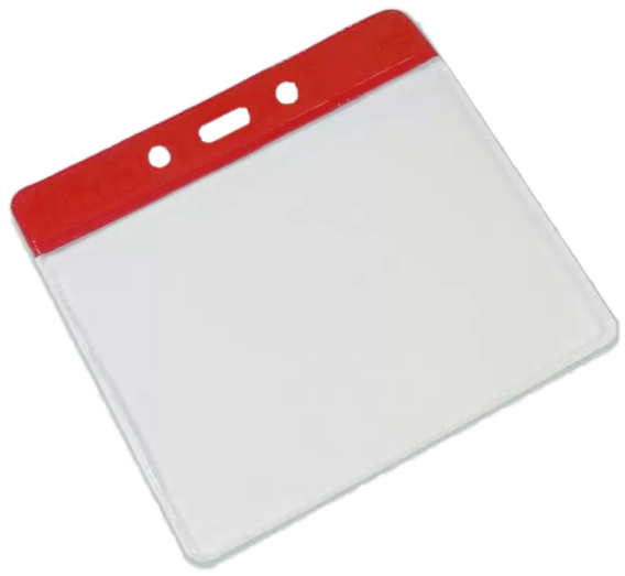 Clear Plastic Pass Holders - Landscape/Medium