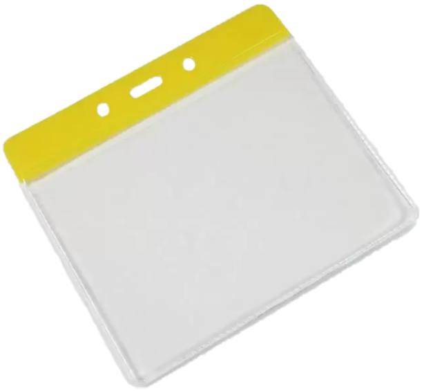 Clear Plastic Pass Holders - Landscape/Medium