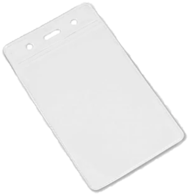 Clear Plastic Pass Holders - Portrait/Small