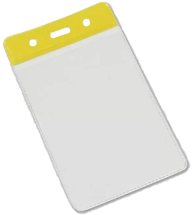 Clear Plastic Pass Holders - Portrait/Small