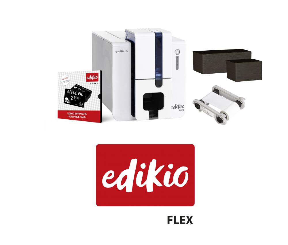 Evolis Edikio Card Printer - Price Tag Flex Bundle