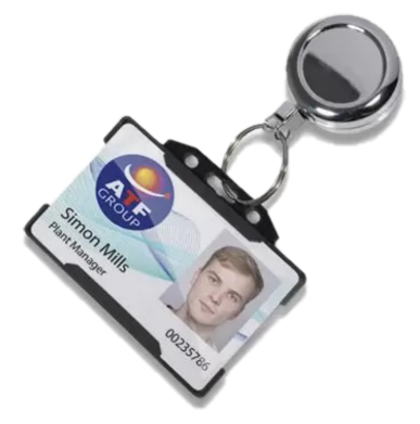 Metal Badge Reels with Key Rings 50pc