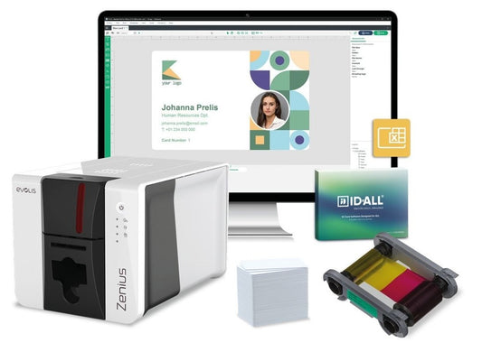 Evolis ZN2-GP-E Zenius 2 Classic Card Printer - GO PACK Bundle