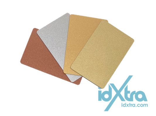Metallic Coloured PVC Cards 100pc