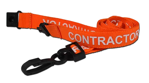 CONTRACTOR Pre-Printed Lanyards 100pc