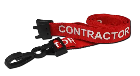 CONTRACTOR Pre-Printed Lanyards 100pc