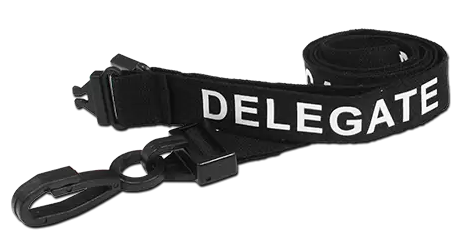 DELEGATE Pre-Printed Lanyards - pack 100