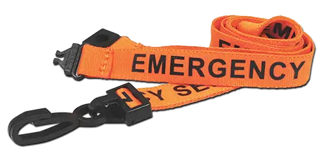 EMERGENCY SERVICES Pre-Printed Lanyards 100pc
