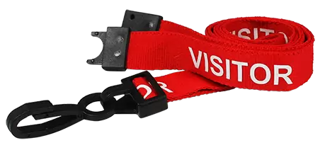 VISITOR Pre-Printed Lanyards 100pc