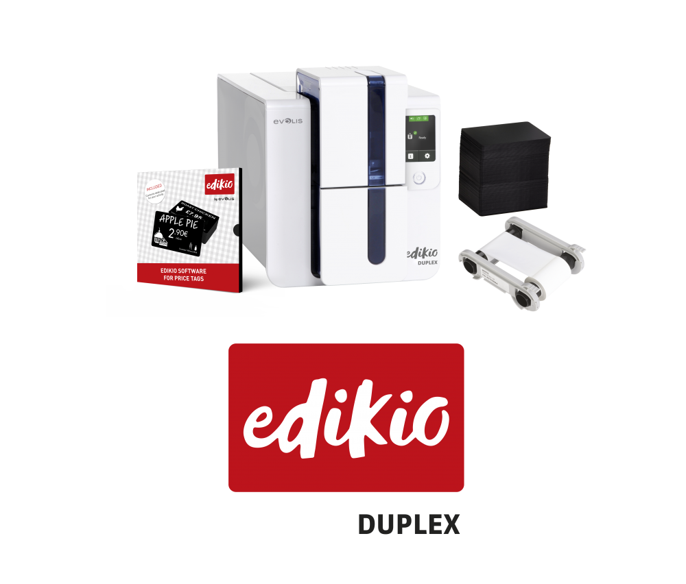 Evolis Edikio Card Printer - Price Tag Duplex Bundle