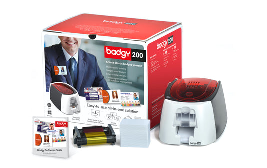 Evolis Badgy200 Card Printer Package