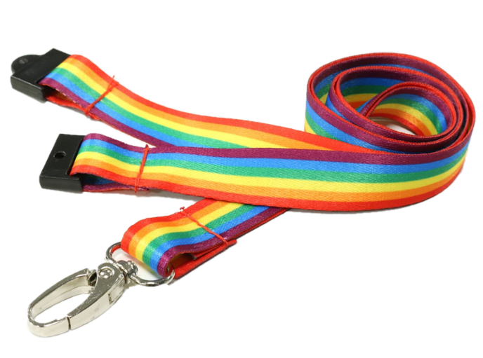 Rainbow Stripe Lanyards 100pc